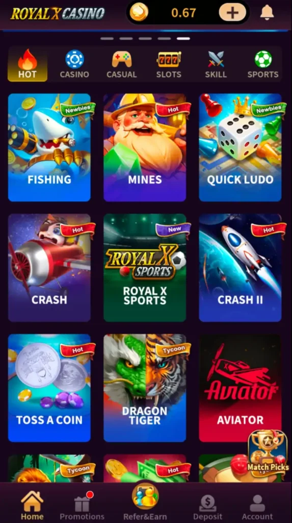 Royal X Casino Game